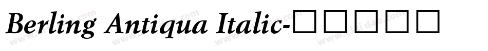 Berling Antiqua Italic字体转换